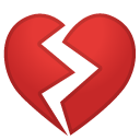 Broken Heart emoji, Google, Android 2018