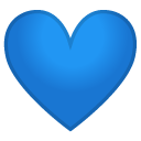 Blue Heart emoji, Google, Android 2018