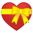 Heart with Ribbon emoji, Google, Android 2018
