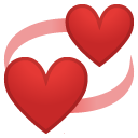 Revolving Hearts emoji, Google, Android 2018