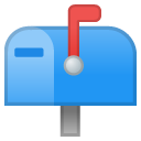 Closed Mailbox with Raised Flag emoji, Google, Android 2018