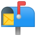 Open Mailbox with Raised Flag emoji, Google, Android 2018