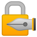 Locked with Pen emoji, Google, Android 2018