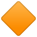 Large Orange Diamond emoji, Google, Android 2018
