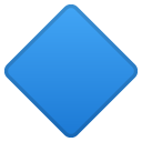 Large Blue Diamond emoji, Google, Android 2018