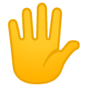 Hand with Fingers Splayed emoji, Google, Android 2018