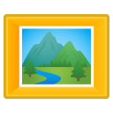 Framed Picture emoji, Google, Android 2018