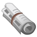 Rolled-up Newspaper emoji, Google, Android 2018
