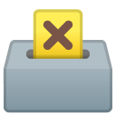 Ballot Box with Ballot emoji, Google, Android 2018