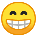 Beaming Face with Smiling Eyes emoji, Google, Android 2018