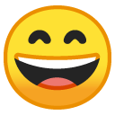 Grinning Face with Smiling Eyes emoji, Google, Android 2018