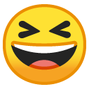 Grinning Squinting Face emoji, Google, Android 2018