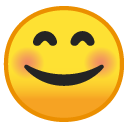Smiling Face with Smiling Eyes emoji, Google, Android 2018