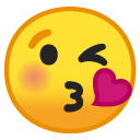 Face Blowing a Kiss emoji, Google, Android 2018