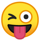 Winking Face with Tongue emoji, Google, Android 2018