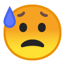 Sad But Relieved Face emoji, Google, Android 2018
