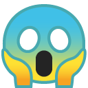 Face Screaming in Fear emoji, Google, Android 2018