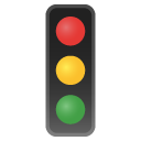 Vertical Traffic Light emoji, Google, Android 2018