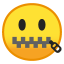 Zipper-mouth Face emoji, Google, Android 2018