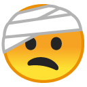 Face with Head-bandage emoji, Google, Android 2018
