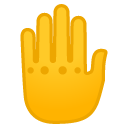 Raised Back of Hand emoji, Google, Android 2018