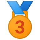 3rd Place Medal emoji, Google, Android 2018