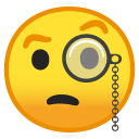 Face with Monocle emoji, Google, Android 2018