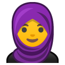 Woman with Headscarf emoji, Google, Android 2018