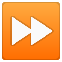 Fast-forward Button emoji, Google, Android 2018