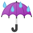 Umbrella with Rain Drops emoji, Google, Android 2018