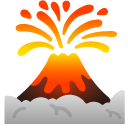 Volcano emoji, Google, Android 2020