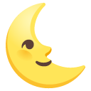 Last Quarter Moon Face emoji, Google, Android 2020
