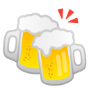 Clinking Beer Mugs emoji, Google, Android 2020
