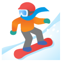 Snowboarder emoji, Google, Android 2020