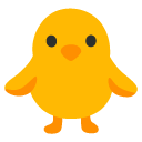Front-facing Baby Chick emoji, Google, Android 2020