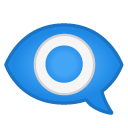 Eye in Speech Bubble emoji, Google, Android 2020