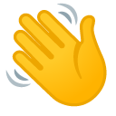 Waving Hand emoji, Google, Android 2020