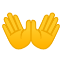 Open Hands emoji, Google, Android 2020