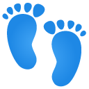 Footprints emoji, Google, Android 2020