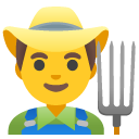 Man Farmer emoji, Google, Android 2020