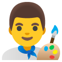 Man Artist emoji, Google, Android 2020