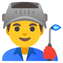 Man Factory Worker emoji, Google, Android 2020