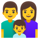 Family Man, Woman, Boy emoji, Google, Android 2020