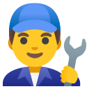 Man Mechanic emoji, Google, Android 2020