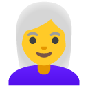 Woman White Hair emoji, Google, Android 2020