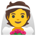 Person with Veil emoji, Google, Android 2020