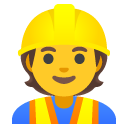 Construction Worker emoji, Google, Android 2020