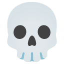Skull emoji, Google, Android 2020