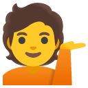 Person Tipping Hand emoji, Google, Android 2020
