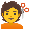 Person Getting Haircut emoji, Google, Android 2020
